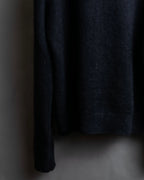 "Saint Laurent" Handsome face embroidery mohair blend oversized knit