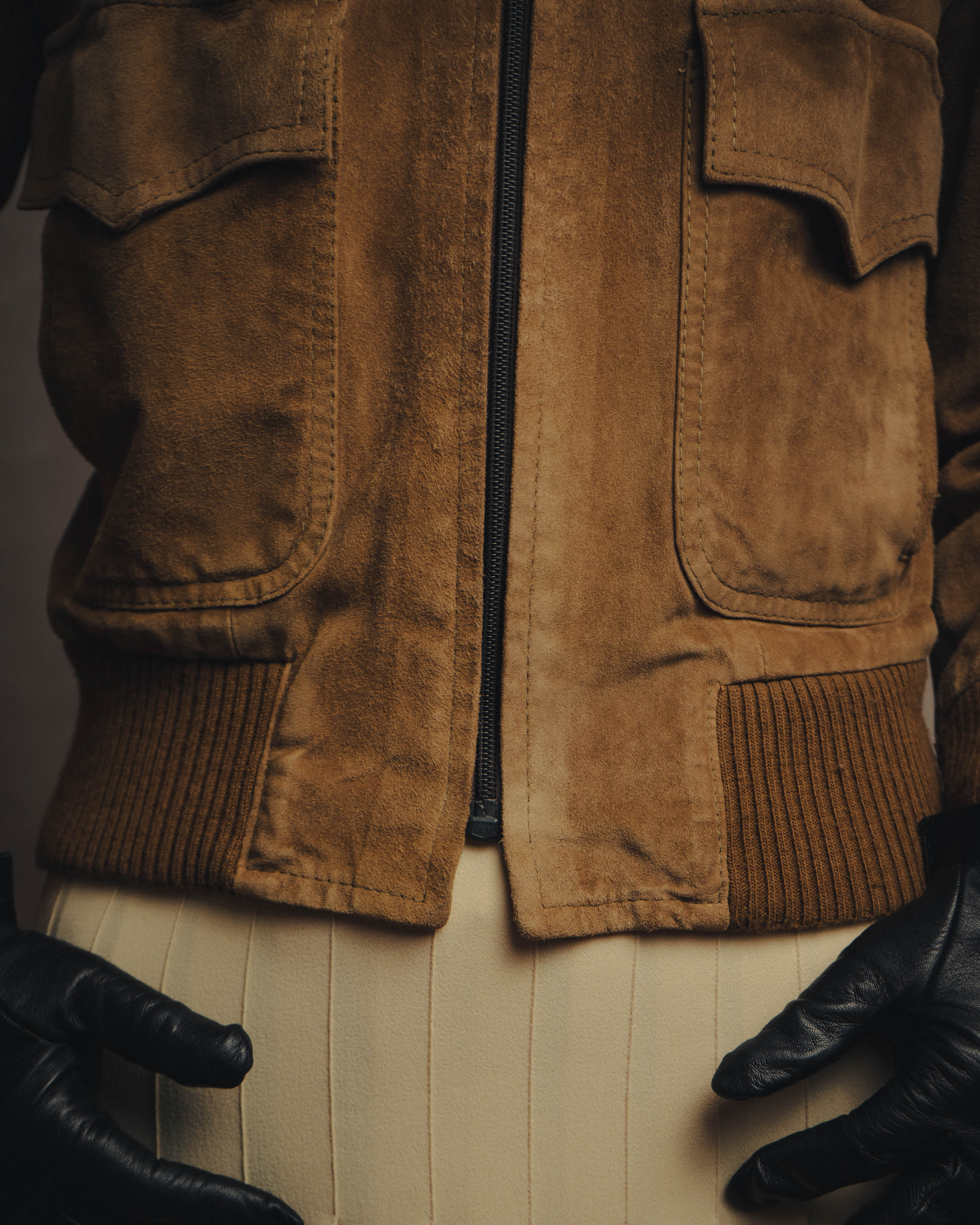 -SPECIAL- “GUCCI” 70’s-80’s Bovine suede bomber jacket