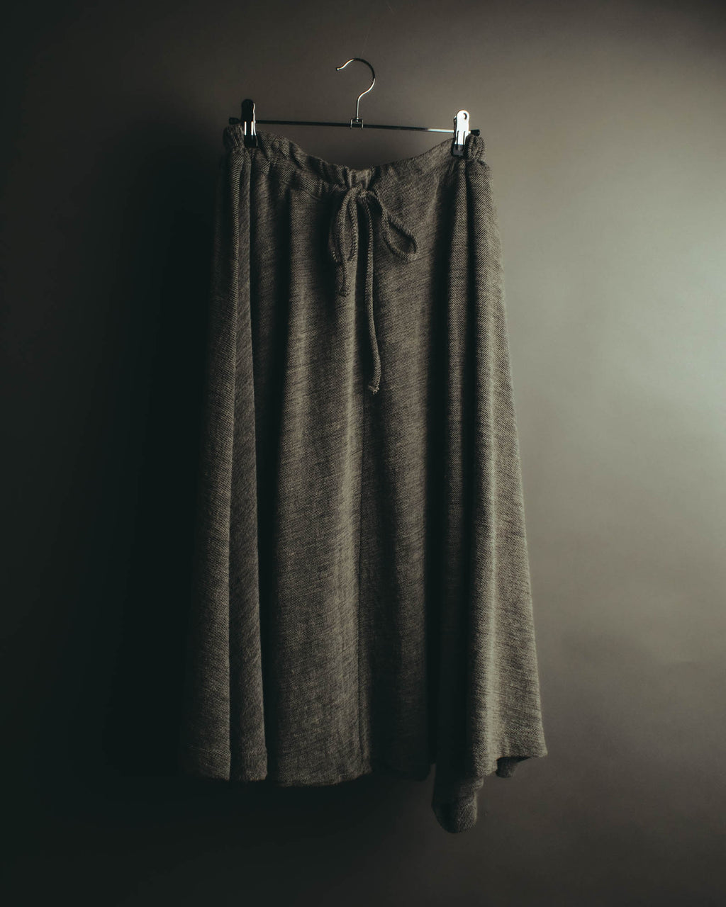 “Y’s” 09SS  Textured jersey drawstring long skirt