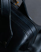 "GUCCI" Vintage gold metal fittings mini doctor bag