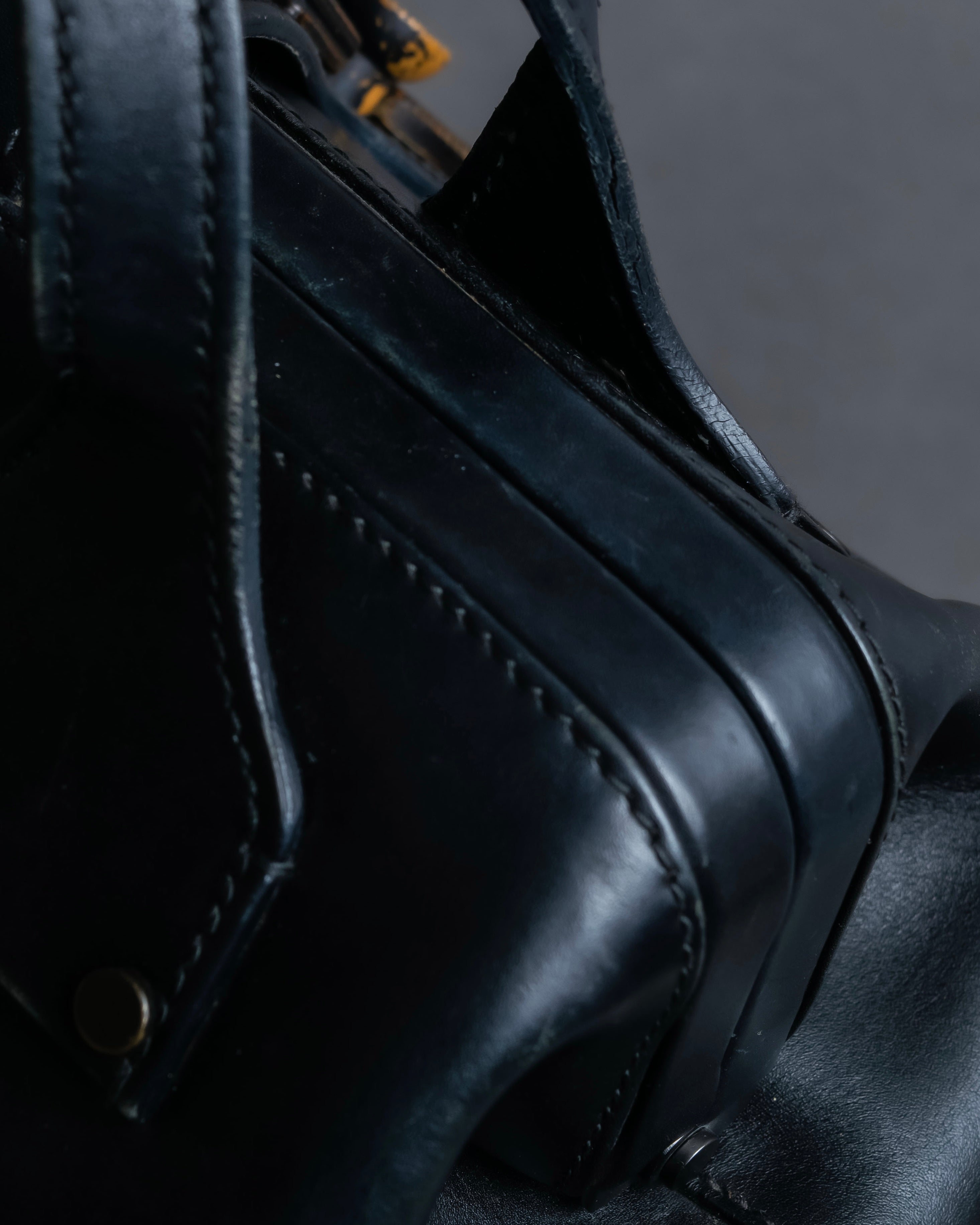 "GUCCI" Vintage gold metal fittings mini doctor bag