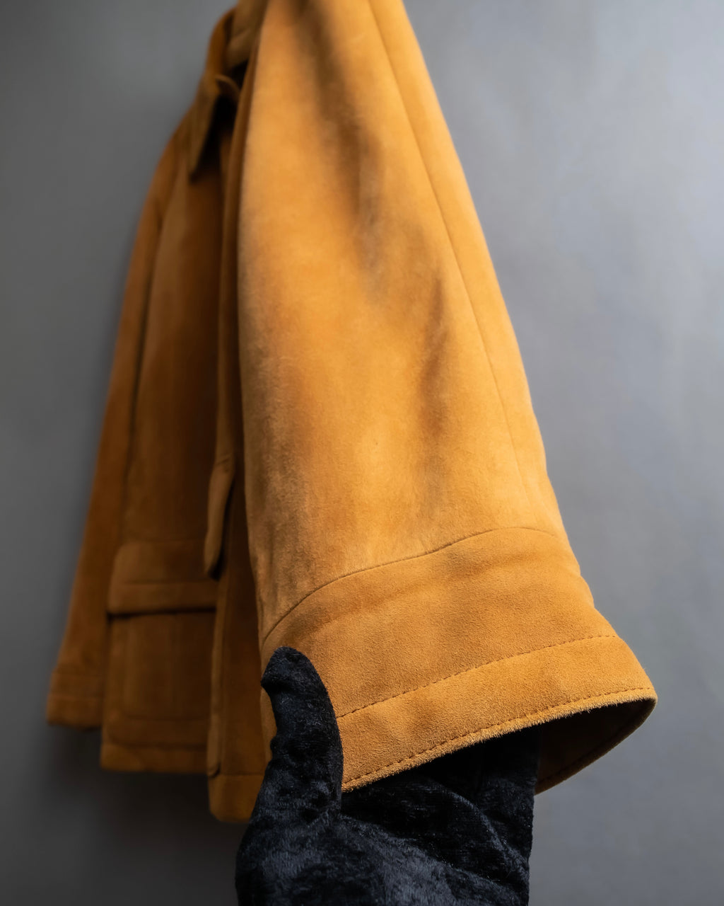 "LOEWE" Out pocket detail oversized suede jacket