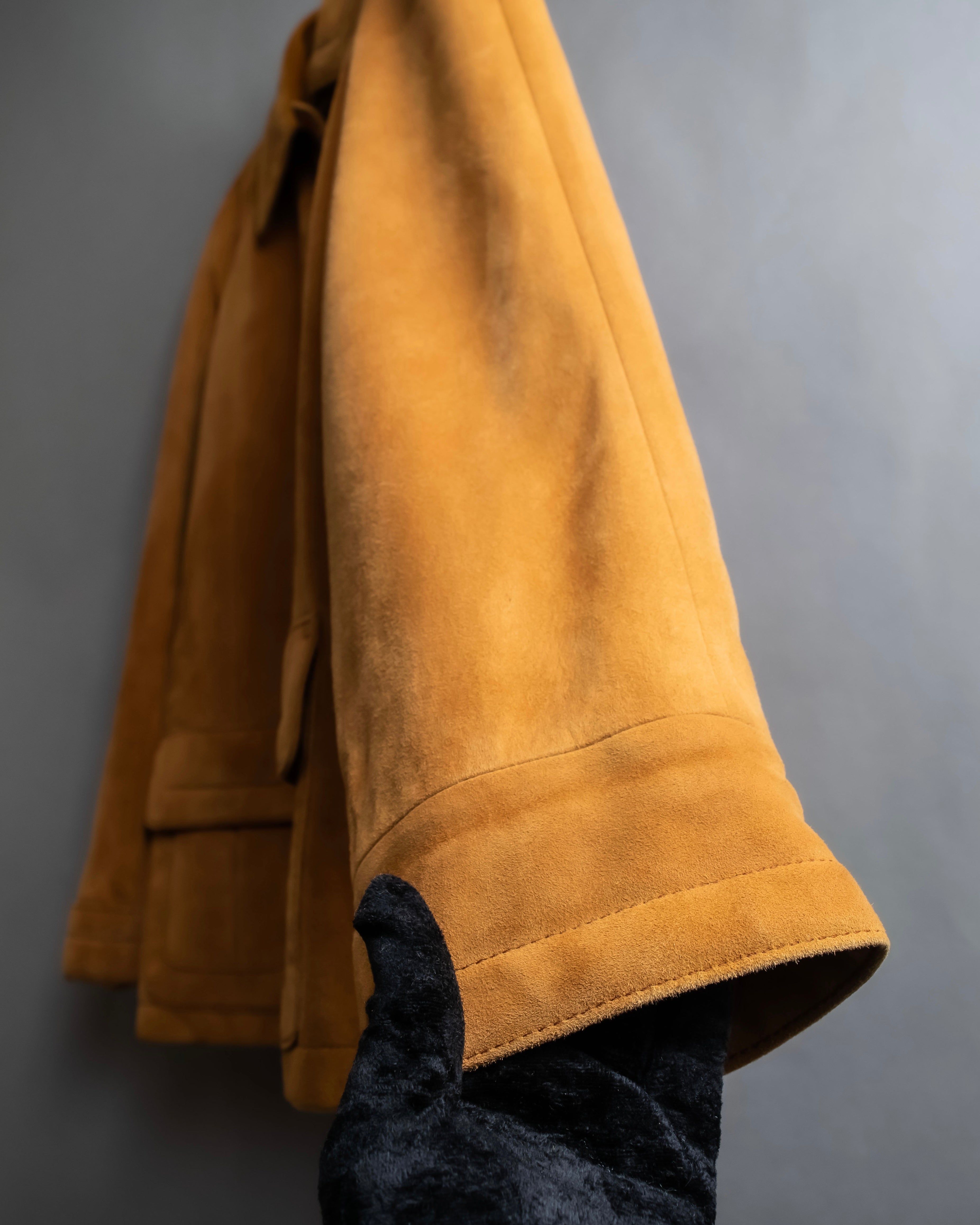 "LOEWE" Out pocket detail oversized suede jacket
