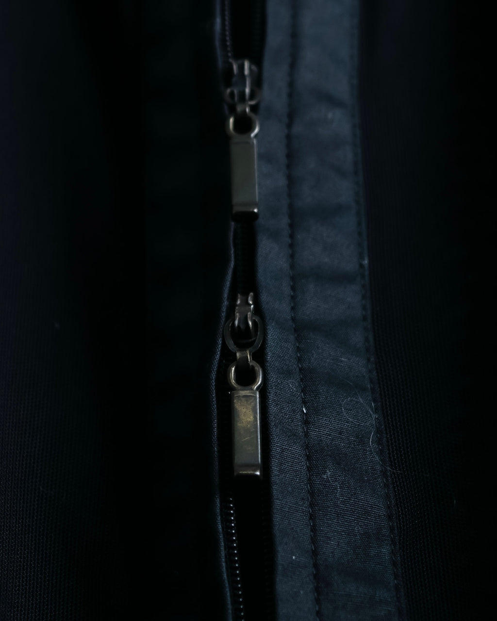 Vintage double zip ribbon flower design sheer jacket