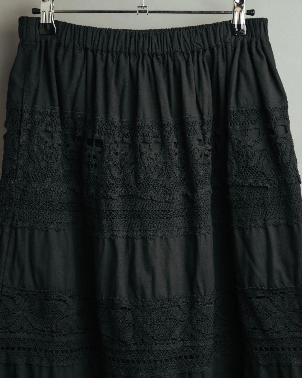 -SPECIAL- “tricot COMME des GARÇONS“ 2002SS Lace panel gathered skirt