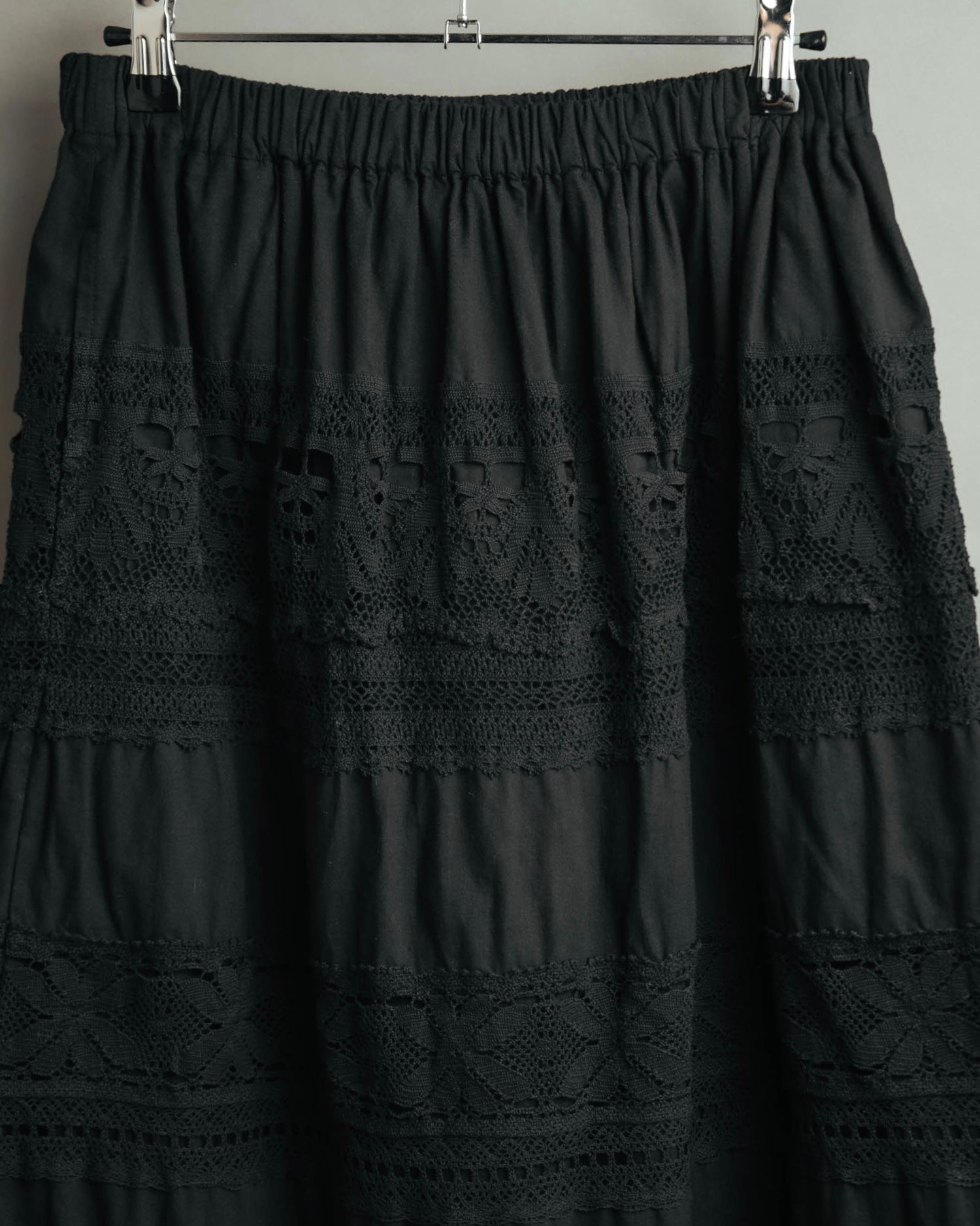 -SPECIAL- “tricot COMME des GARÇONS“ 2002SS Lace panel gathered skirt
