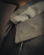 -SPECIAL- “LOEWE” 80’s-early 90’s Taupe suede leather blouson jacket