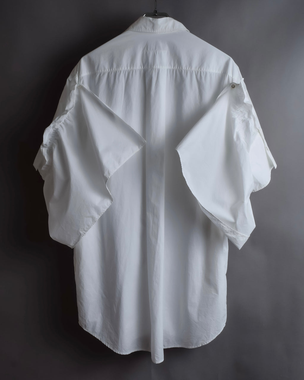 "MM6 MAISON MARGIELA" 20SS Frilled overlay cotton hybrid shirt