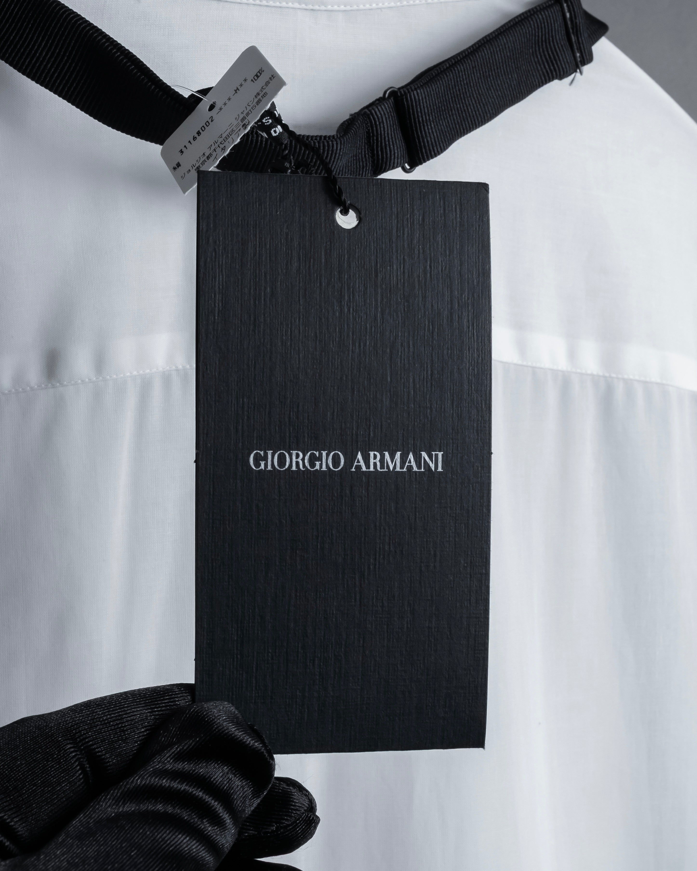 "GIORGIO ARMANI" Belt included bow tie dress shirt