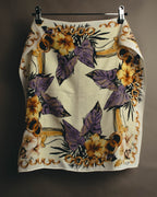 "CELINE" 90's-00's Floral printed cotton scarf