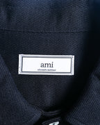Ami alexandre mattiussi/ Work Detailed 4 Pockets Fly Front Jacket  Navy