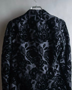 "GUCCI" Floral patterned lamé tailored jacket"