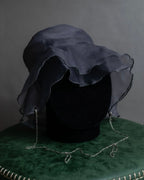 "LIMI feu " Chain docking organza bucket hat