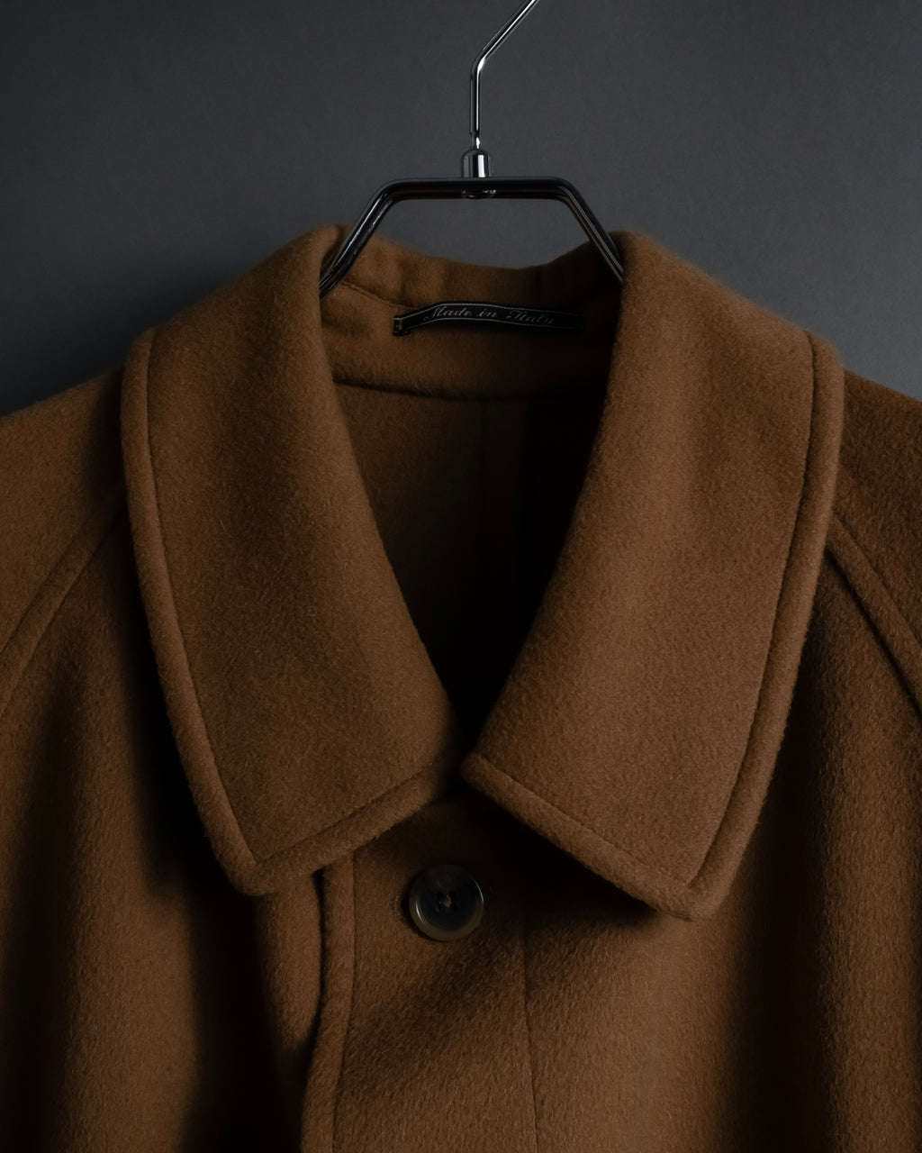 "FENDI" 90's Italian classic 100% cashmere belted coat