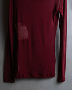 "YOHJI YAMAMOTO FEMME" 13SS Burgundy color sheer pullover