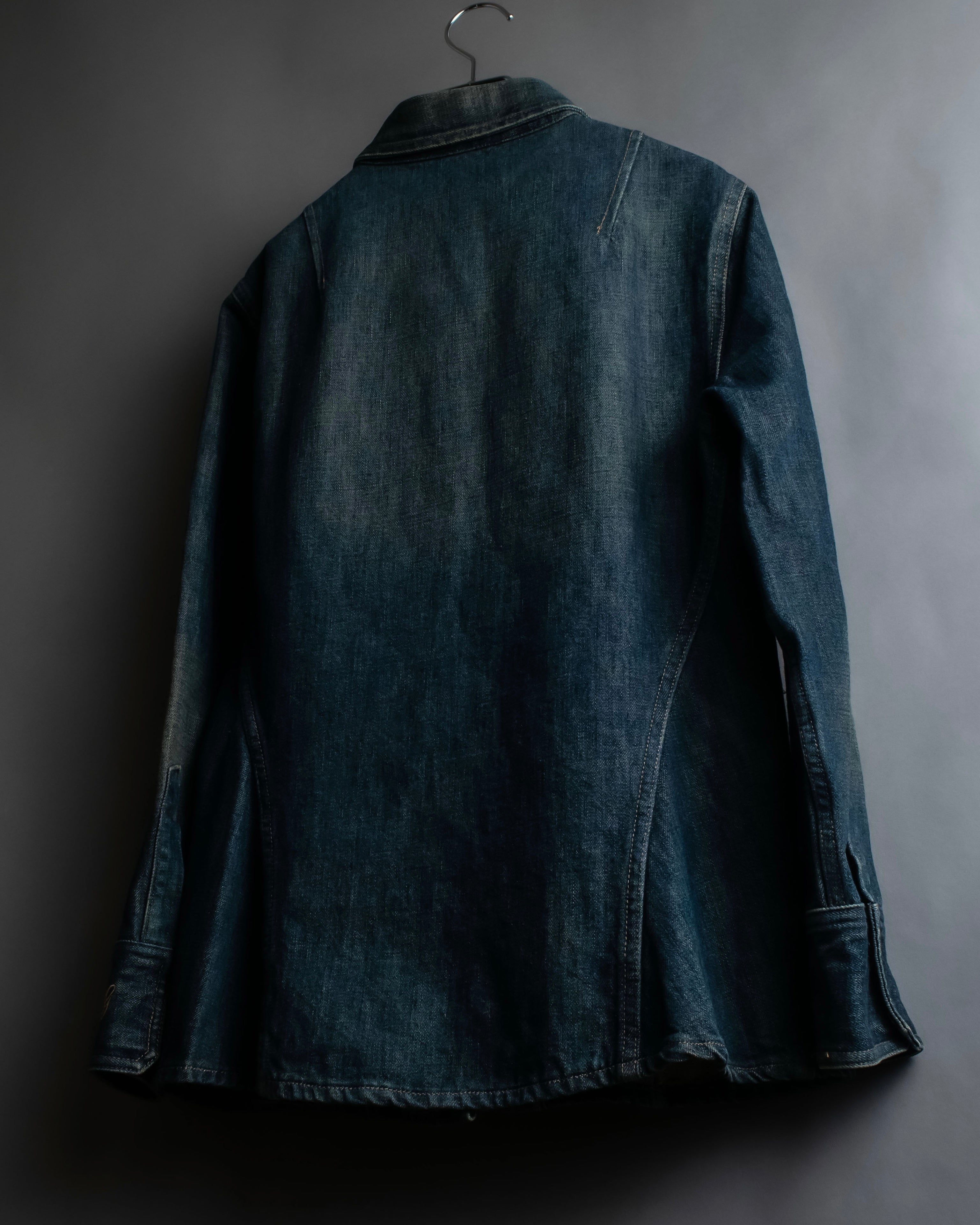 "GUCCI" Vintage faded shaped denim jacket