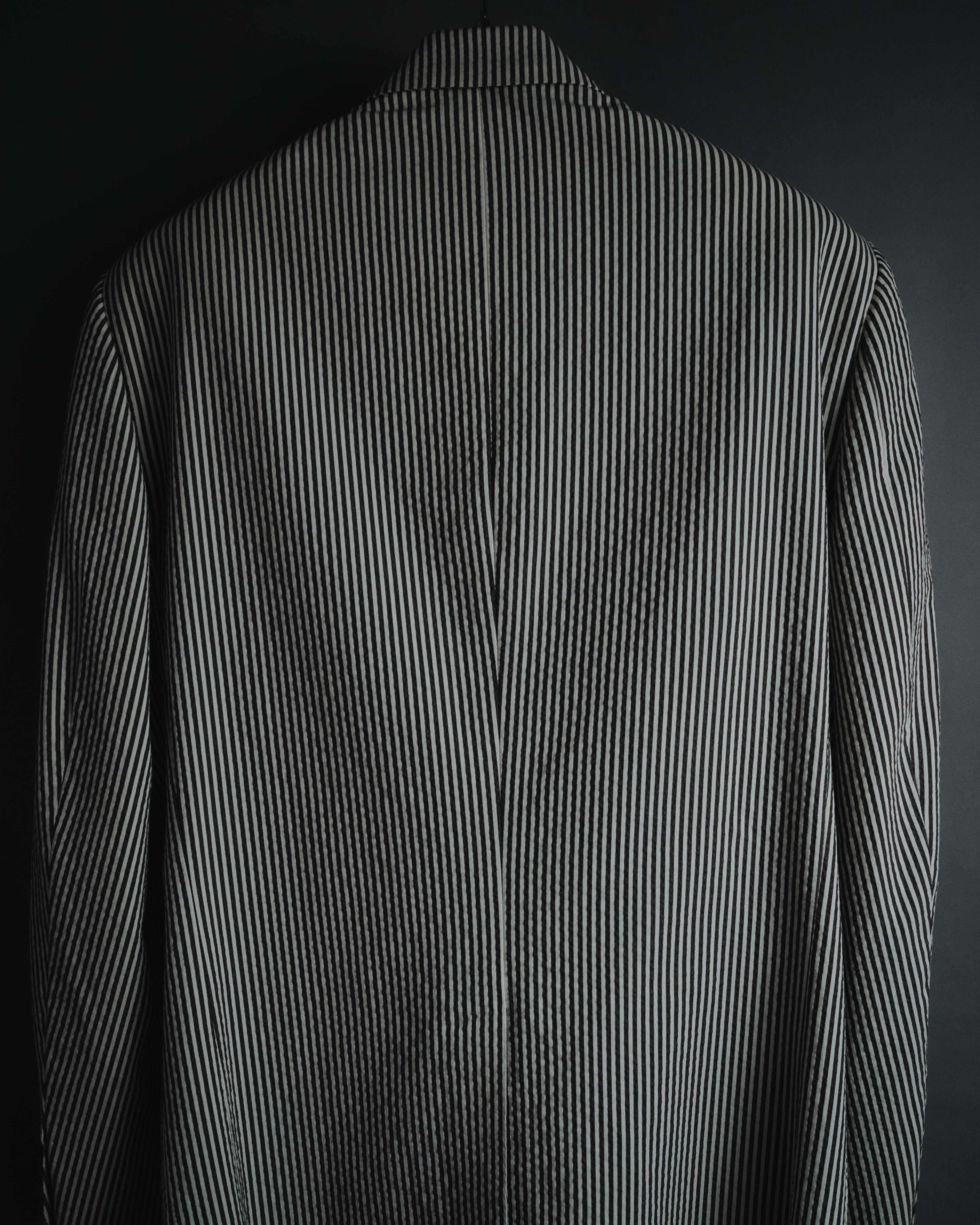 "HERMES" 00's striped stretch cotton tailored jacket
