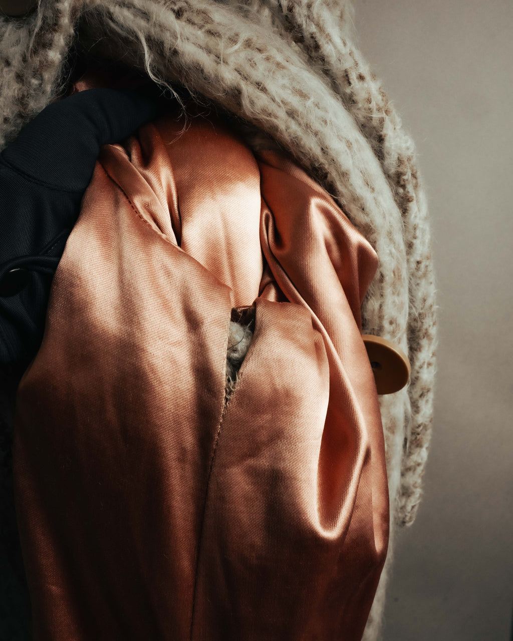 “Vintage” 80’s Shaggy textured long knit coat