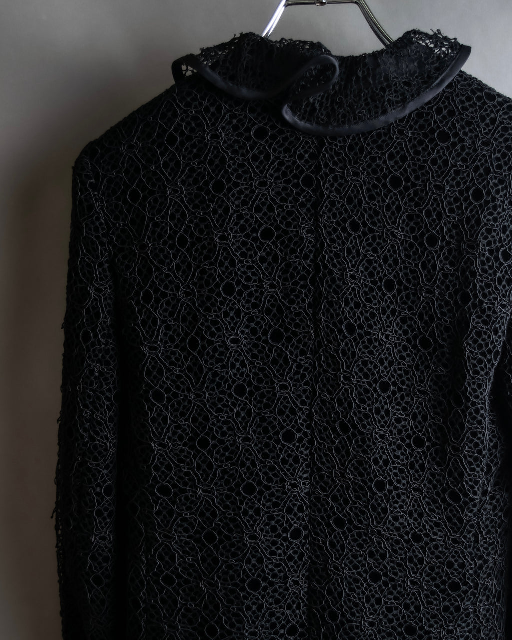"JEAN-LOUIS SCHERRER" Lace frill design ribbon attached jacket