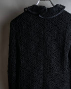 "JEAN-LOUIS SCHERRER" Lace frill design ribbon attached jacket