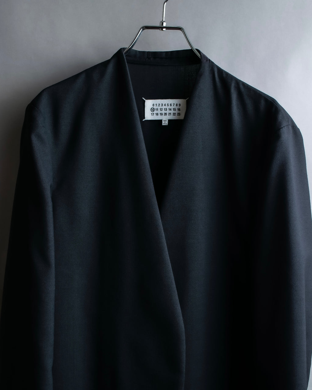 "MAISON MARGIELA" 20AW No-collar design wool tailored jacket