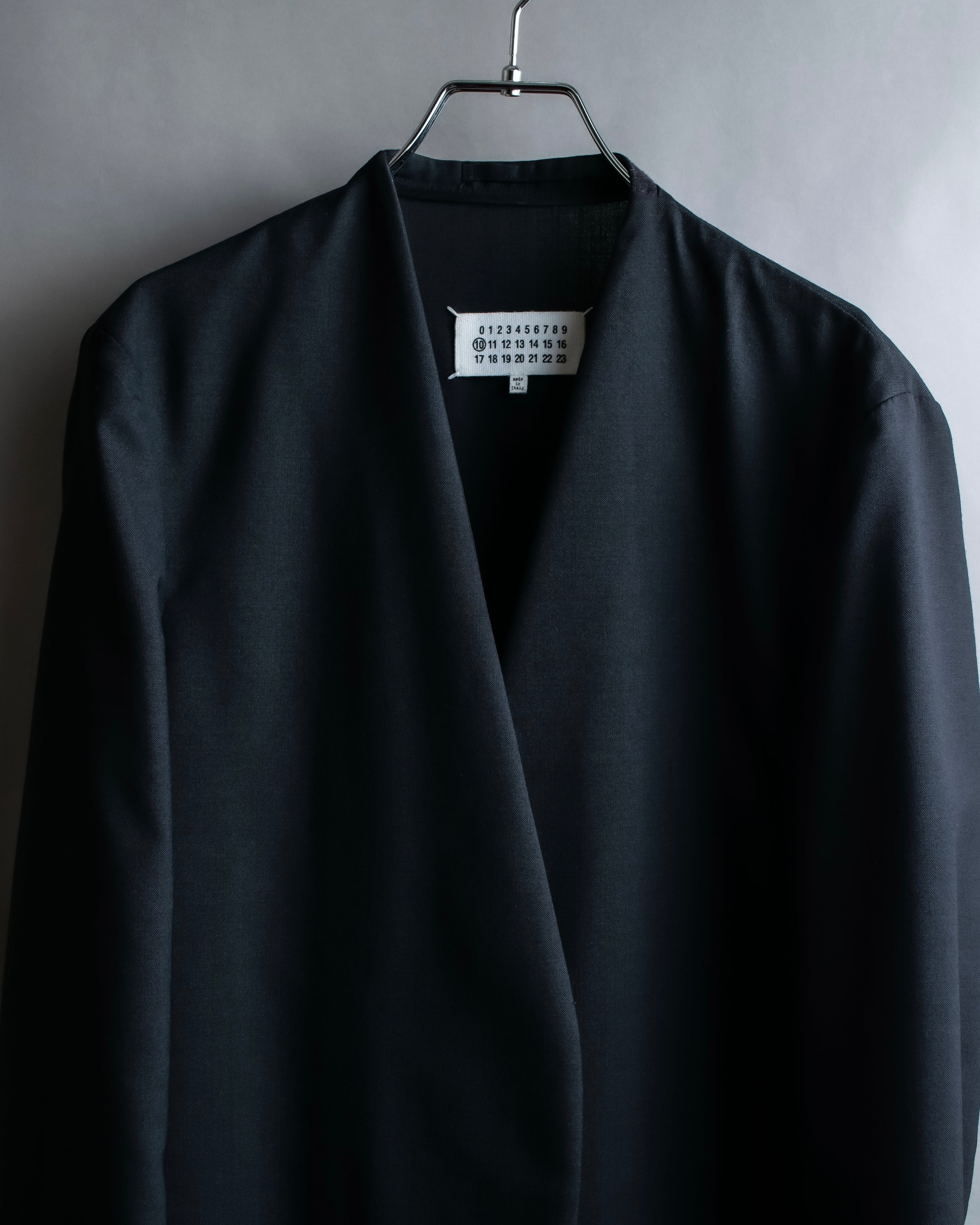 "MAISON MARGIELA" 20AW No-collar design wool tailored jacket