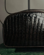 "valentino garavani" 70's-80's Vintage genuine crocodile leather shoulder bag