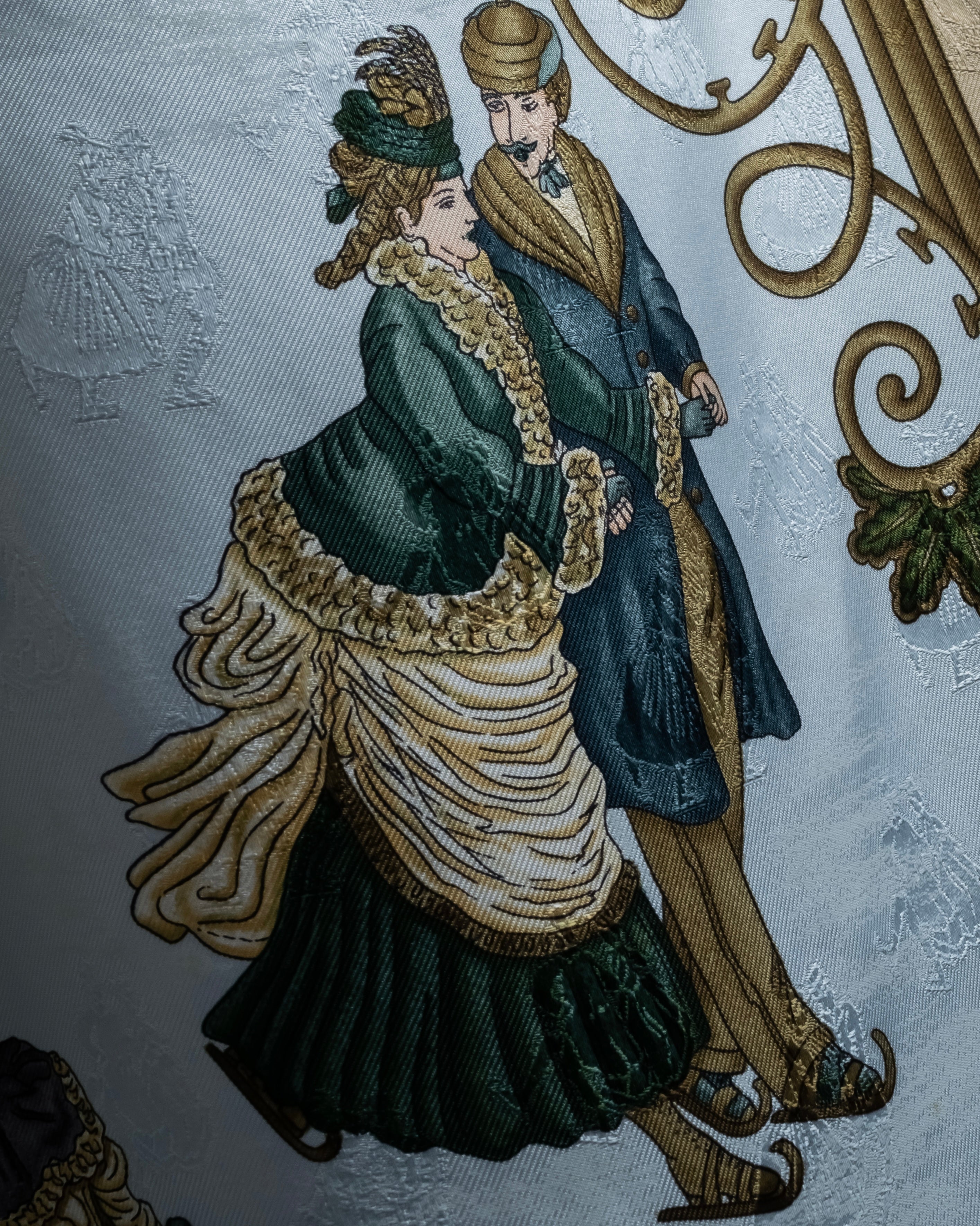 "HERMES" Carré 90 Joies d’Hiver Winter Pleasures silk scarf