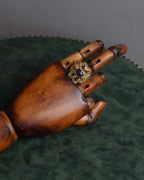 "CHANEL" 90's Baroque carving design gold ring