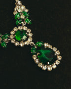 "Christian Dior" 80's-90's Emerald green pendant necklace