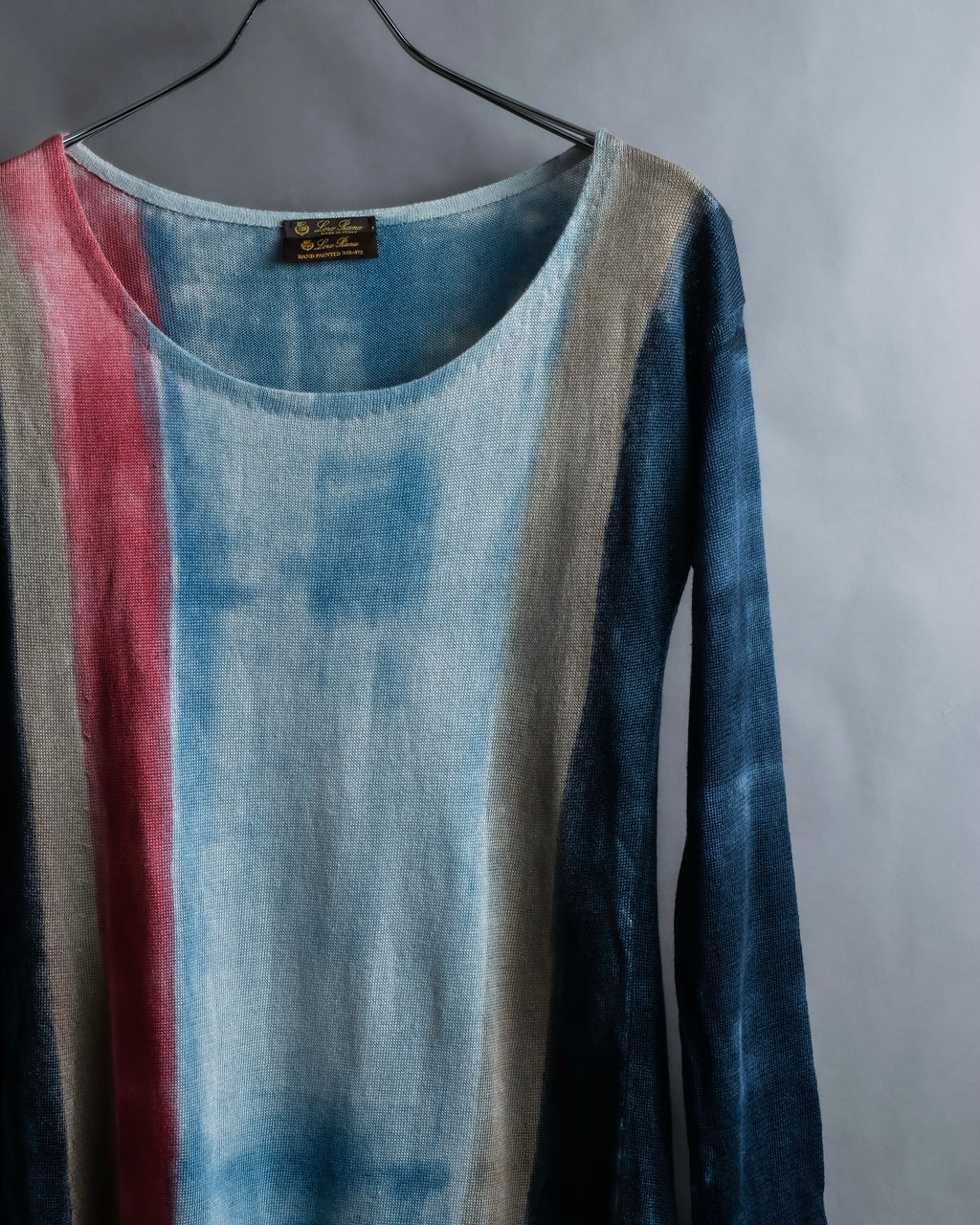 "Loro Piana" Hand-painted gradient knit tunic