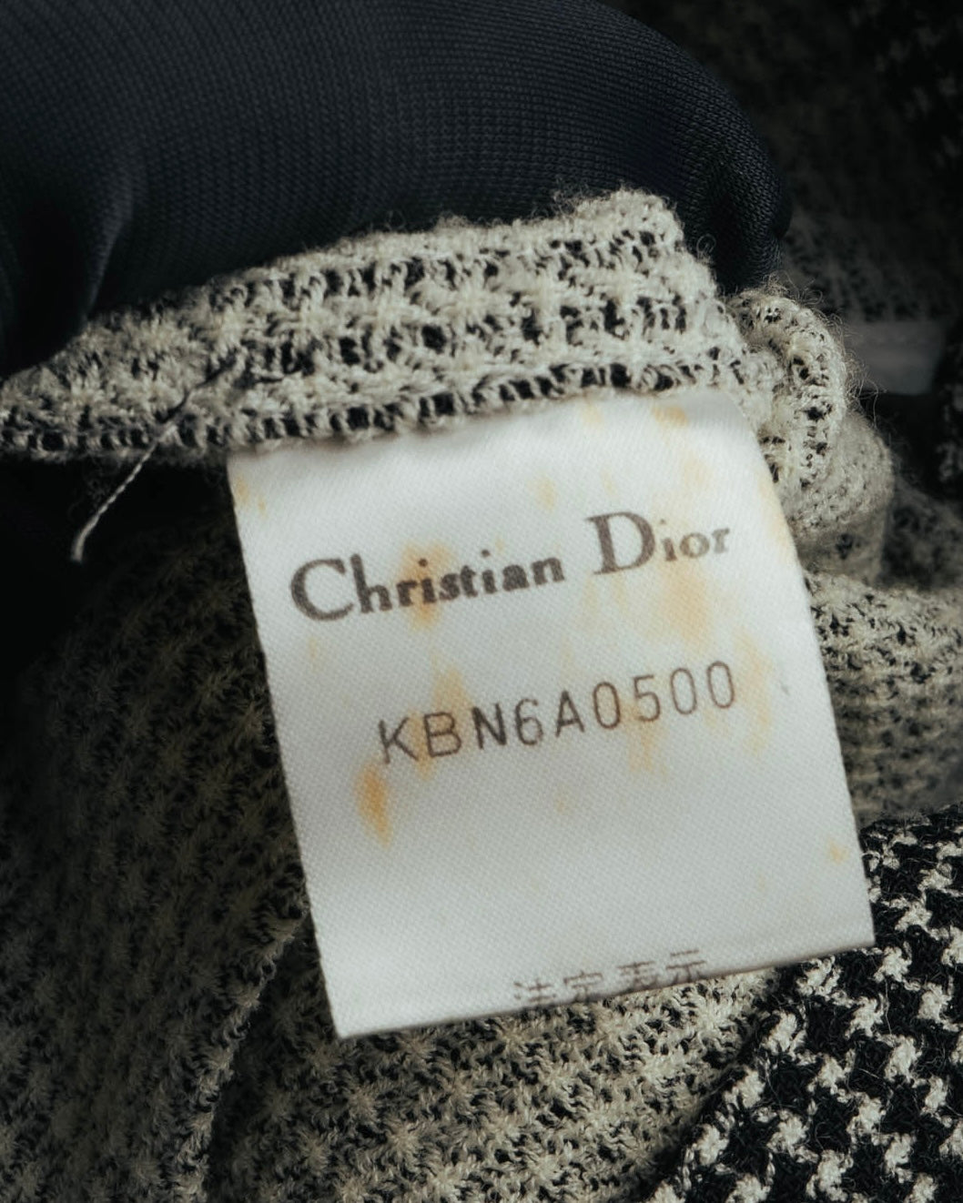 "Christian Dior" 80's-90's Wool-blend houndstooth jacket