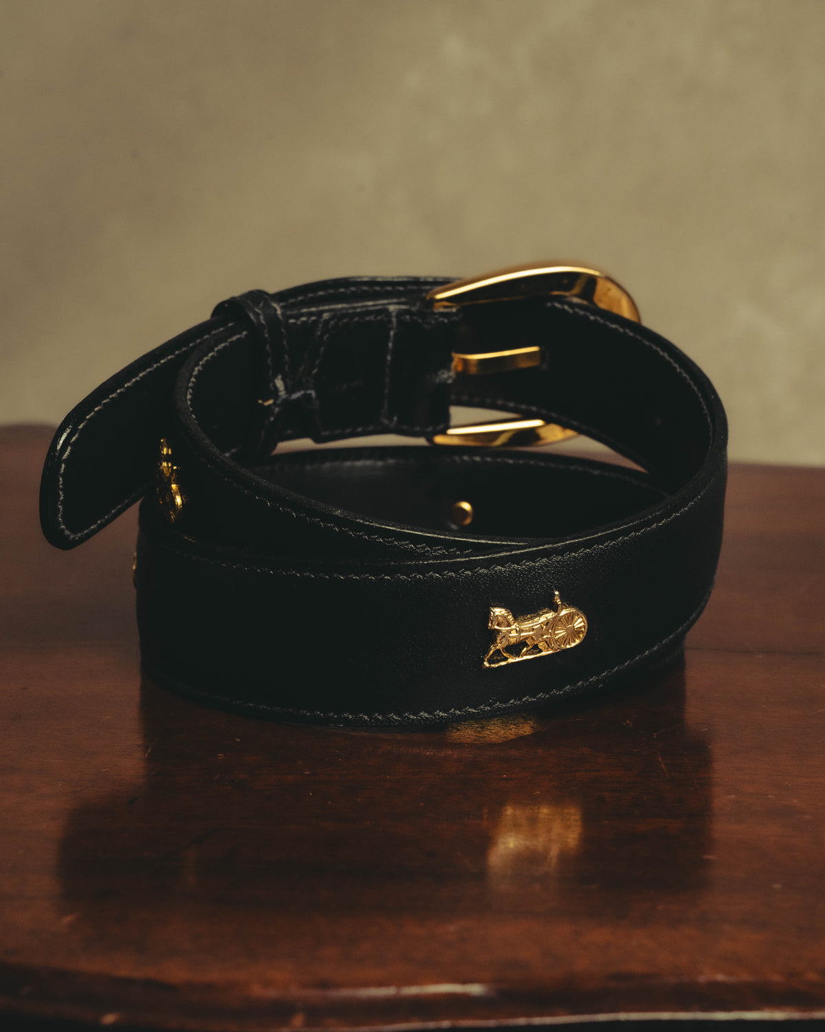"CELINE" 90's-00's Classic horse carriage waist belt