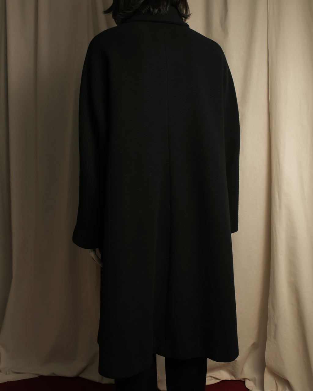 "Valentino Garavani"Shawl collar A-line silhouette long coat