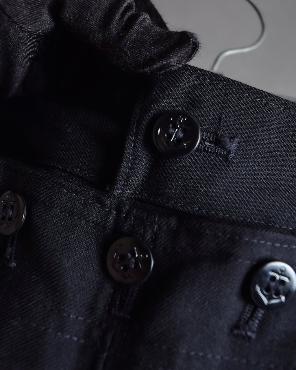 "US navy inspired lace back wide sailor pants"