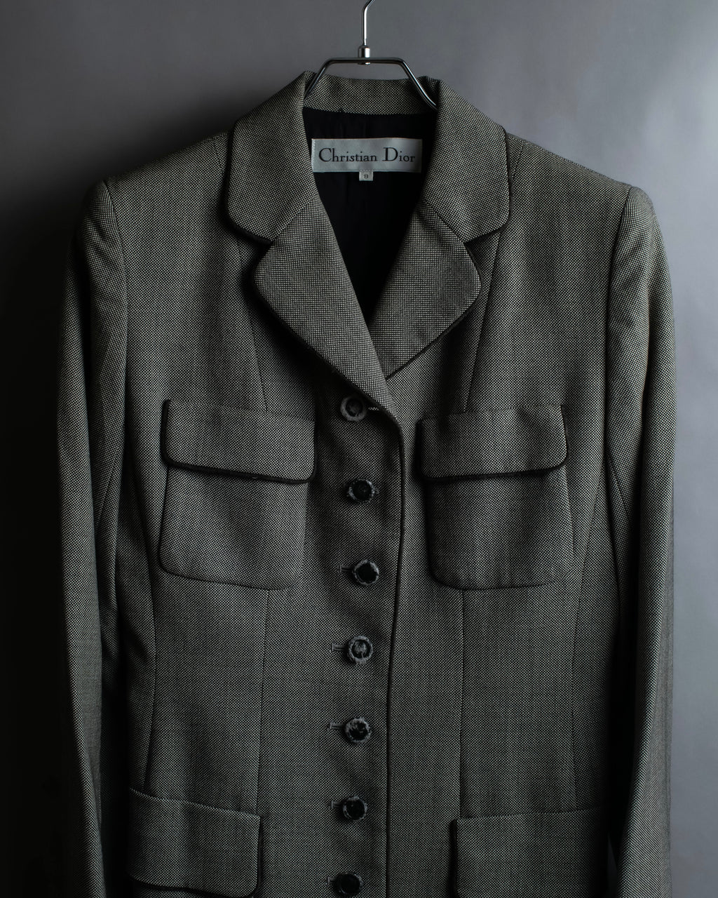 "Christian Dior" Flap pocket detail military tailored jacket