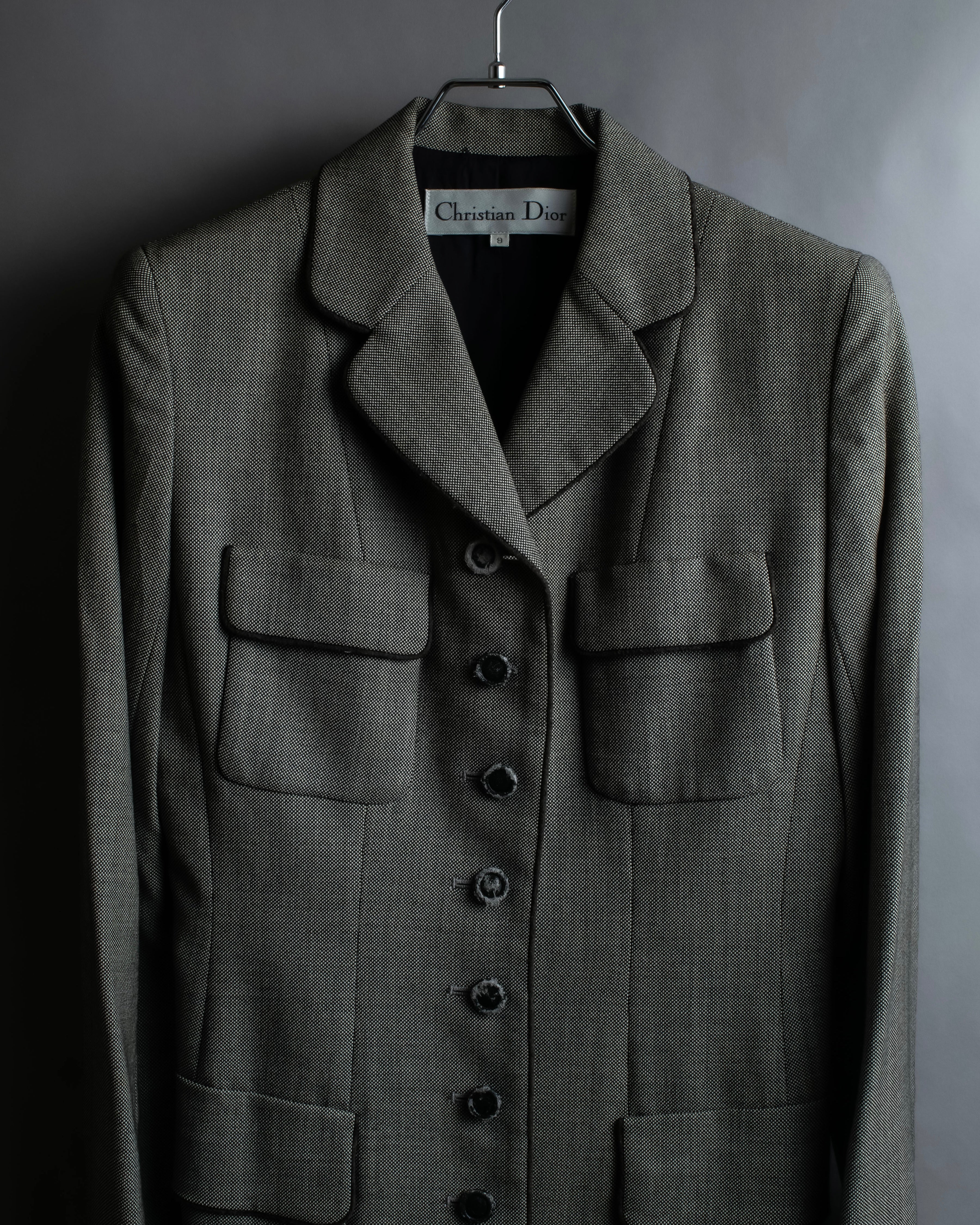 "Christian Dior" Flap pocket detail military tailored jacket