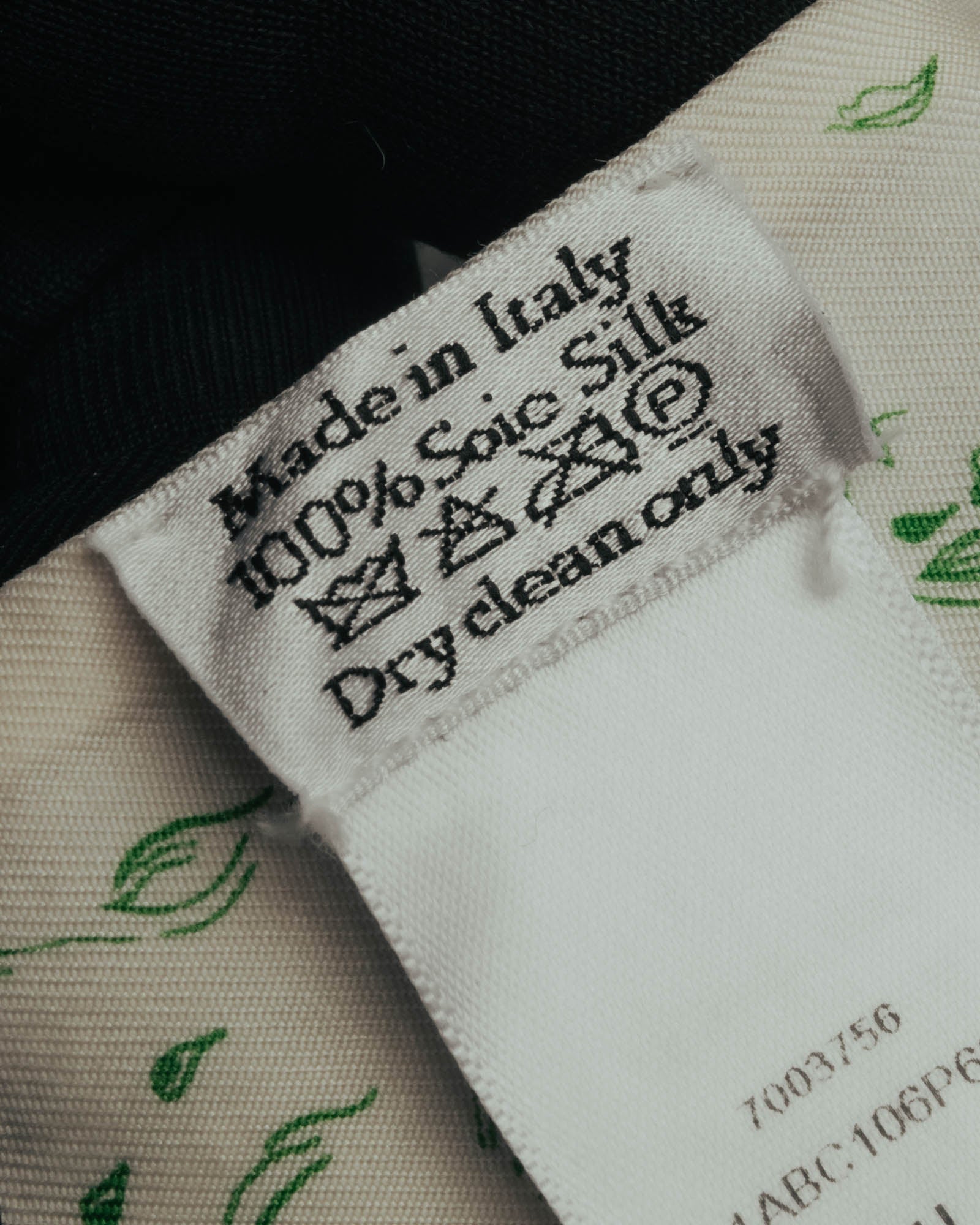 "DIOR" Green printed silk mitzah scarf