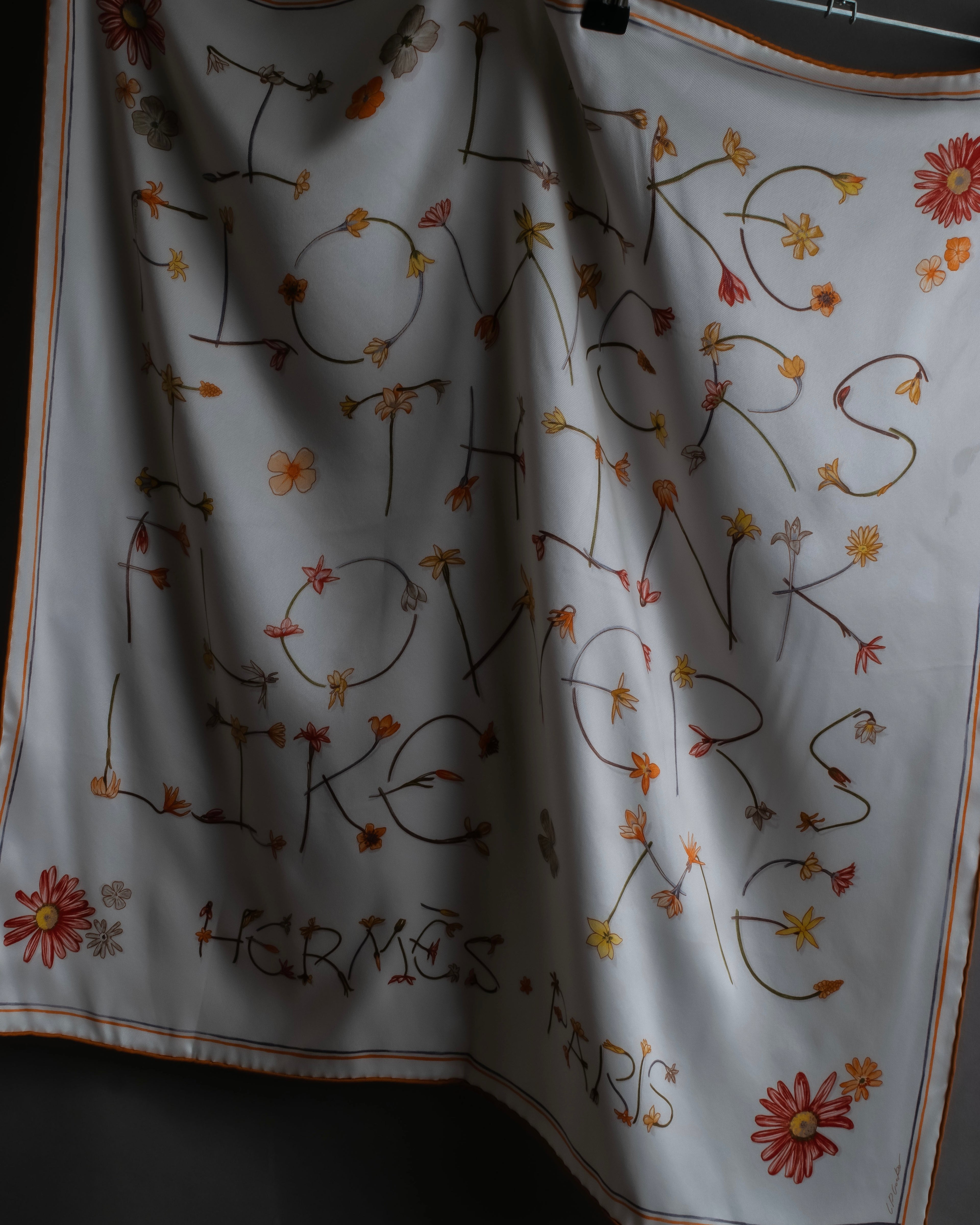 "HERMES" Carré 70 I Like Flowers silk scarf