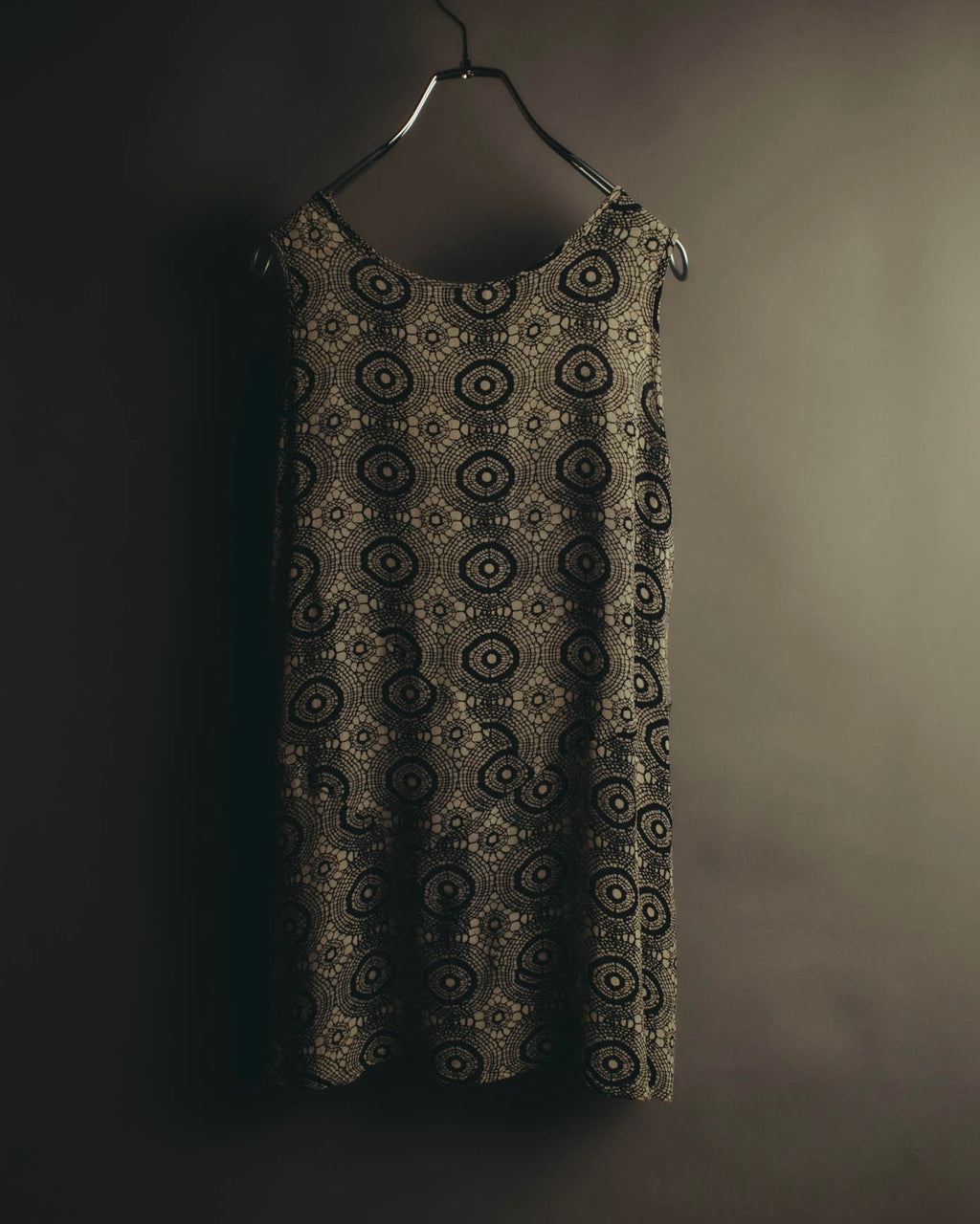 "John Rocha Chinatown" 80's Sleeveless patterned mini dress