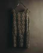 "John Rocha Chinatown" 80's Sleeveless patterned mini dress