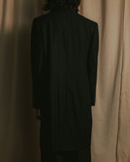 “Yves Saint Laurent” 90’s clean fly-front bal collar coat