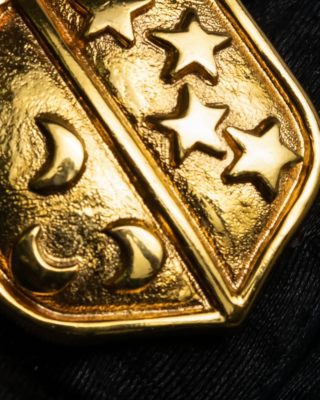 "CELINE" Moon & star top motif gold necklace