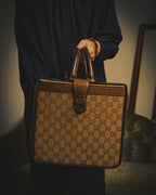 –SPECIAL– "GUCCI" 60's-70's Classic GG monogram Boston bag