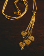 “Christian Dior” 00’s Dior heart charm tassel necklace