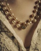 -SPECIAL- "CHANEL" 90's Pearl and crystal embellished long necklace