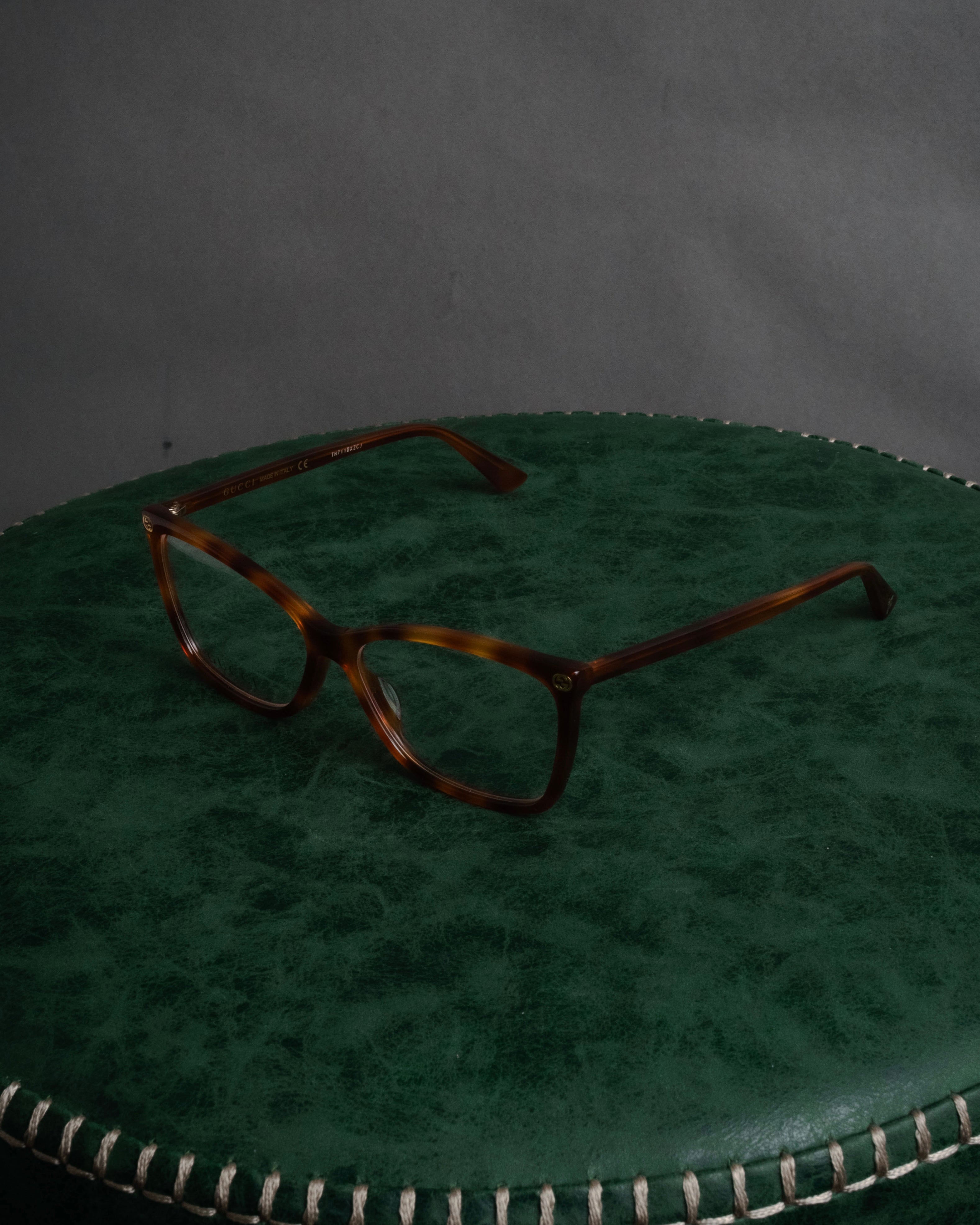“GUCCI” 2017-2022 Bee motif havana eyeglasses