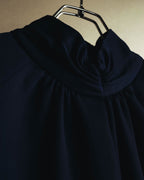 –SPECIAL– "Christian Dior" 80's-90's Sculptural high-neck long dress
