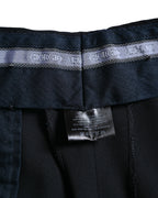GIORGIO ARMANI/ Virgin Wool Straight Trousers Black