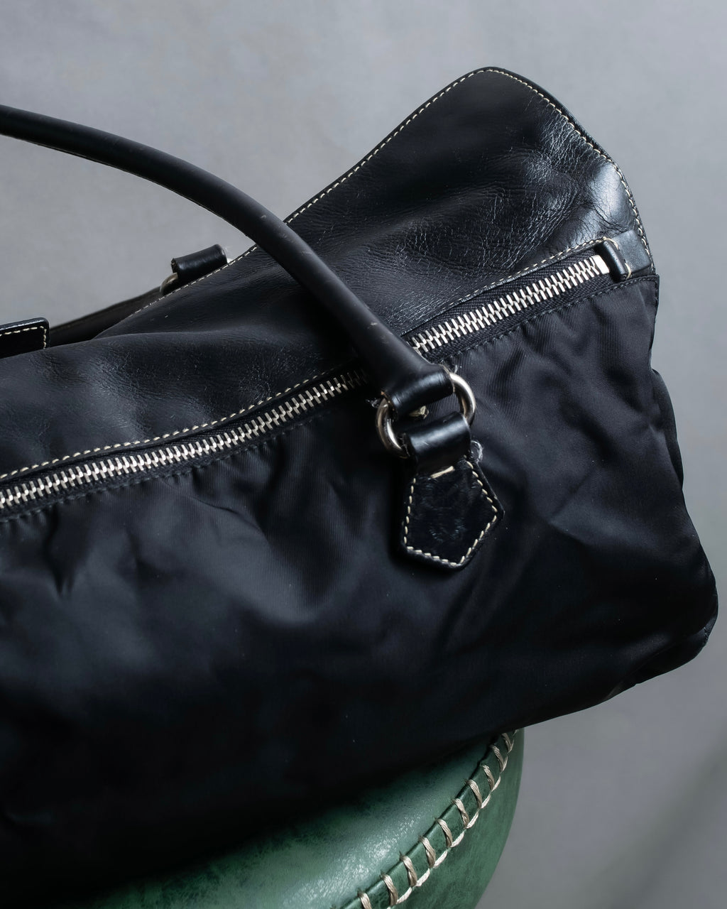 "PRADA" Nylon leather combination one shoulder bag